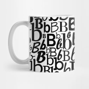 B - Typography (Black) Mug